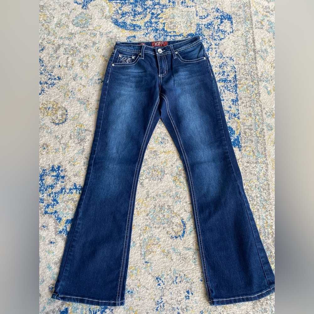 Arizona Jean Company Dark Blue Bootcut Jeans Girls Size 14